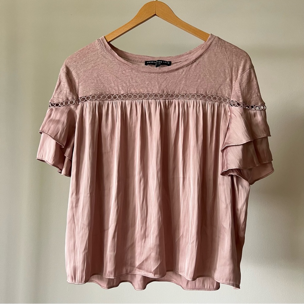 Generation Love Pink Linen Top